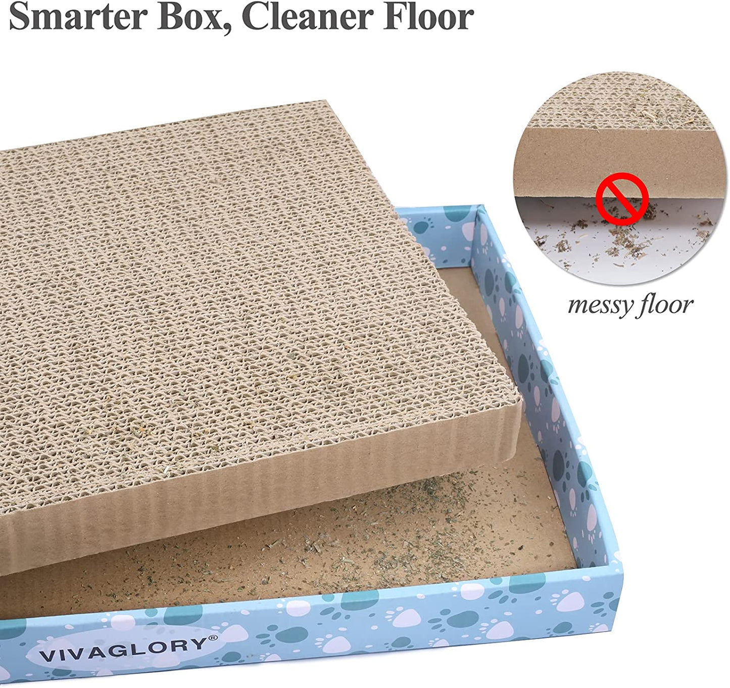 Cat Scratching Pad - Cardboard Scratcher Board with Catnip for Indoor Use, Extra Wide 3-Pack for Kittens