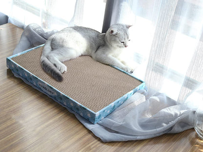 Cat Scratching Pad - Cardboard Scratcher Board with Catnip for Indoor Use, Extra Wide 3-Pack for Kittens