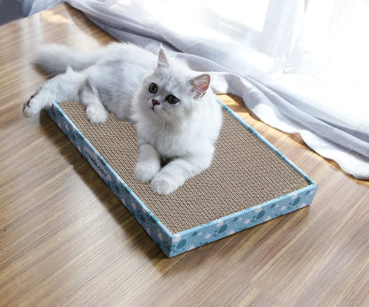 Cat Scratching Pad - Cardboard Scratcher Board with Catnip for Indoor Use, Extra Wide 3-Pack for Kittens